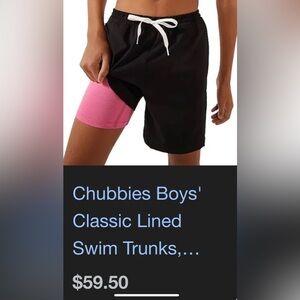 NEW Chubbies The Newports Classic Swim Trunks Youth S- NWT